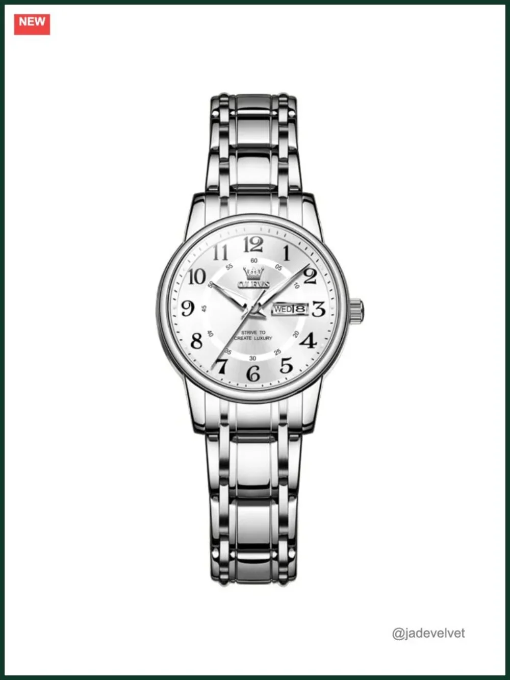 Women's Stainless Steel Quartz Watch Waterproof Dress Watch